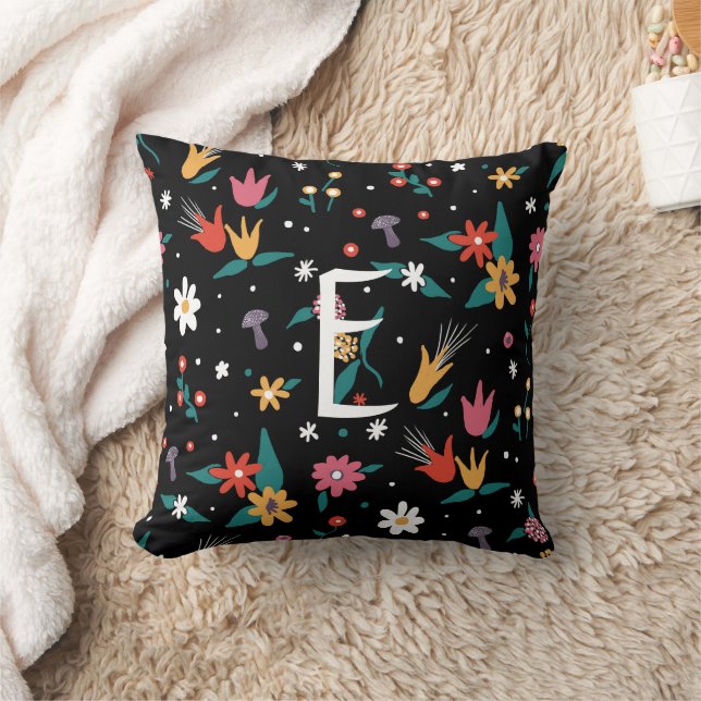 Personalisierte Wildblume Akzent Pillow Kissen (Decke)