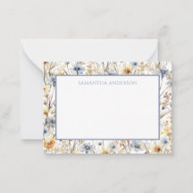 Personalisierte Wildblume Blumenkarte
