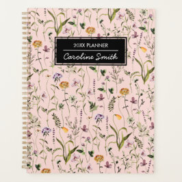 Personalisierte Wildblume Garten Blumenmuster Planer
