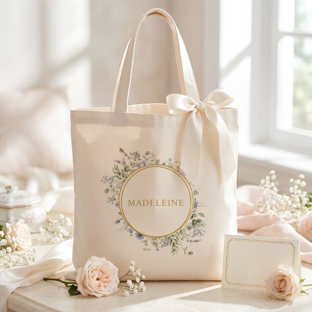 Personalisierte Wildblume Gold Tragetasche (Von Creator hochgeladen)