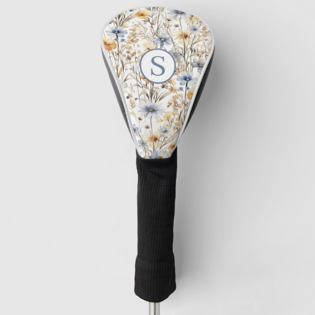 Personalisierte Wildblume Golf Headcover (Vorderseite)