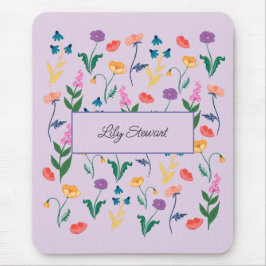Personalisierte Wildblume Lavender Mousepad