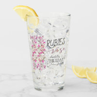 Personalisierte Wildblume Ruby Rose Brautparty
