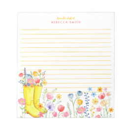 Personalisierte Wildblume Wasserfarben-Notepad - C Notizblock