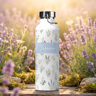 Personalisierte Wildblumen individuell benannte Fl Trinkflasche