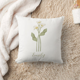 Personalisierte Wildblumen-Name Kissen