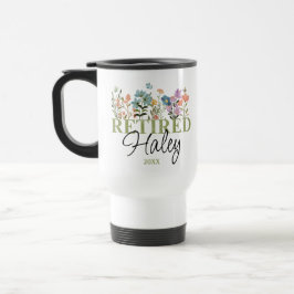 Personalisierte Wildblumen Ruhestand, Blumenbezug Reisebecher
