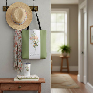 Personalisierte Wildblumen-Tasche Tasche