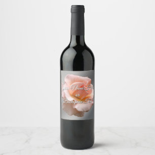 Personalisierte Wilde Rosen Flaschenetiketten Weinetikett