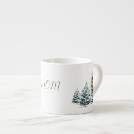 Personalisierte Winter Scene Knochen China Tasse