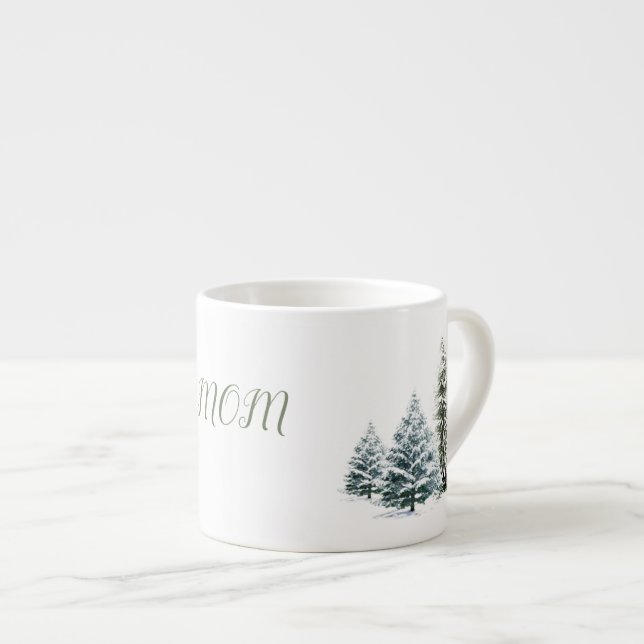 Personalisierte Winter Scene Knochen China Tasse (Vorderseite Rechts)