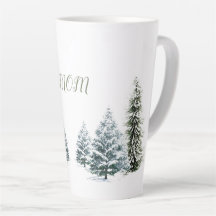 Personalisierte Winterlandschaft Latte Tasse
