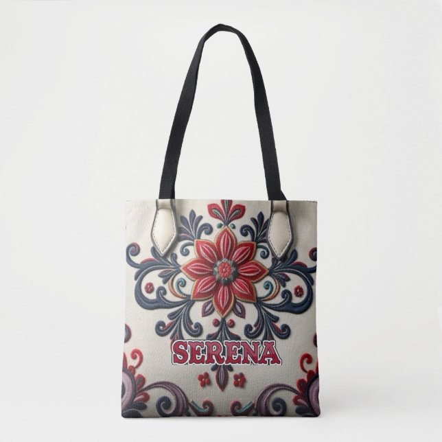 Personalisierte Winterrose: Tasche (Vorderseite)
