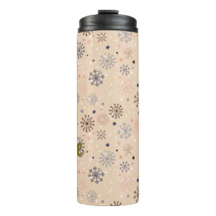 Personalisierte Winterschneeflocke Thermosbecher
