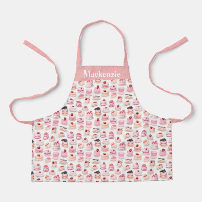 Personalisierte winzige Kuchen Süßigkeiten Kinder Schürze (Vorderseite)