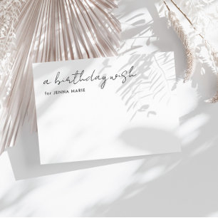 Personalisierte Wish Jar Cards für Geburtstage Begleitkarte