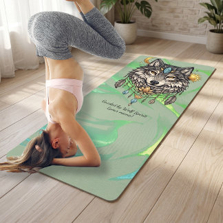 Personalisierte Wolf-Geist-Yogamatte | Wolf-Yogama Yogamatte