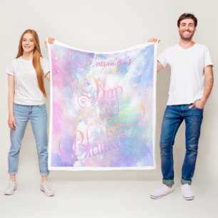 Personalisierte Wolken und Sterne Nacken- und Kni- Fleecedecke