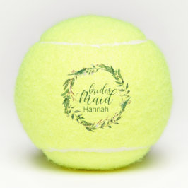 Personalisierte Wreath Bridesmaid Wedding Party-Ge Tennisbälle