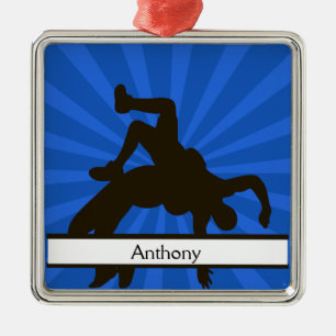 Personalisierte Wrestling-Weihnachtsverzierung Ornament Aus Metall