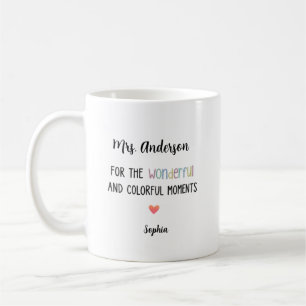 Personalisierte wundervolle farbenfrohe Momente El Kaffeetasse