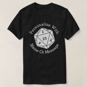 PERSONALISIERTE Würfel D20 T-Shirt