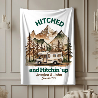 Personalisierte Wurfpaare Hochzeitsdecke, Camp Sherpadecke