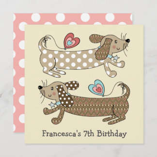 Personalisierte Wurst Hund Dackel Geburtstag Einla