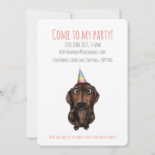 Personalisierte Wursthund-Party-Einladung Einladung