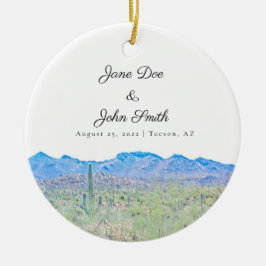 Personalisierte Wüste Arizona Keramik Ornament