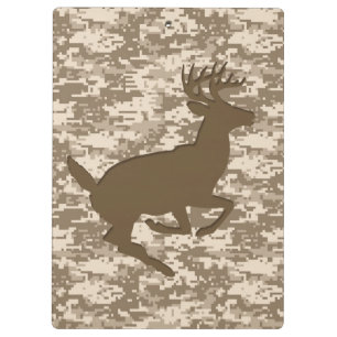 Personalisierte Wüste Digital Camouflage Deer Camo Klemmbrett