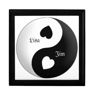 Personalisierte Yin Yang Liebe Geschenkboxen