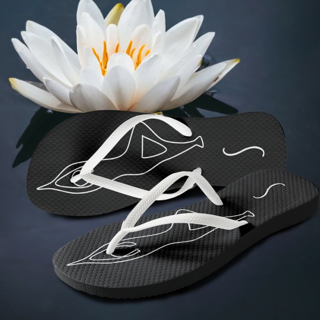 Personalisierte Yoga Instructor Black Flip Flops (Von Creator hochgeladen)