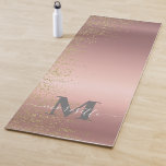 Personalisierte Yoga Mat mit Namen und Anfangsbeze Yogamatte<br><div class="desc">Personalisierte Yoga Mat mit Name und Anfangsbezeichnung,  rosa und gold,  Rose Gold,  Glitzer</div>