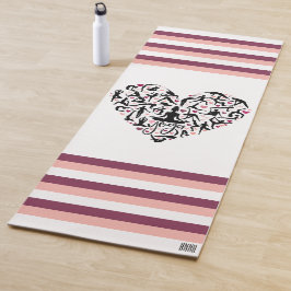 Personalisierte Yoga Matte mit Herz & Name