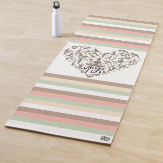 Personalisierte Yoga Matte mit Herz & Name