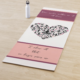 Personalisierte Yoga Matte mit Herz & Wunschtext