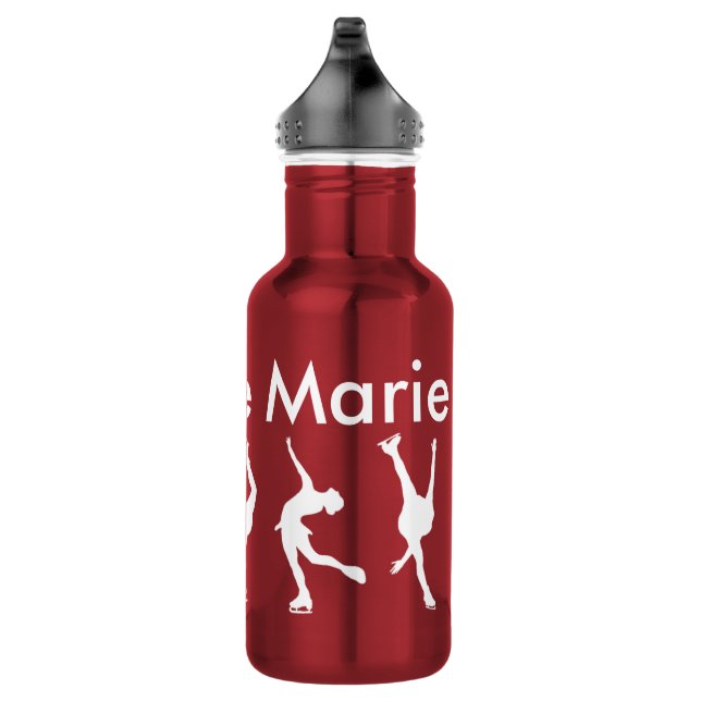 Personalisierte Zahl Skaten-Wasser-Flasche, rot Trinkflasche (Rechts)