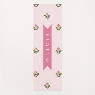 Personalisierte Zarte Botanische Florale Romantisc Yogamatte