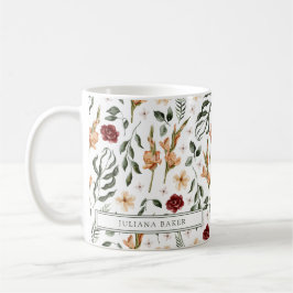 Personalisierte zarte Flora Kaffeetasse