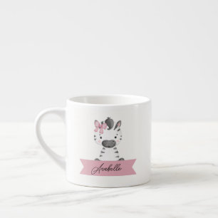 Personalisierte Zebra-Kinder Espressotasse