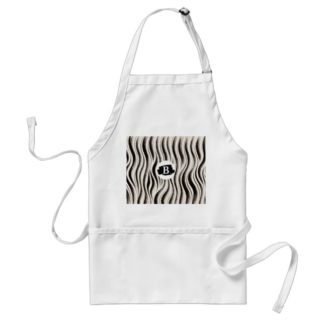 Personalisierte Zebra Stripe Erwachsene Schürze (Vorne)