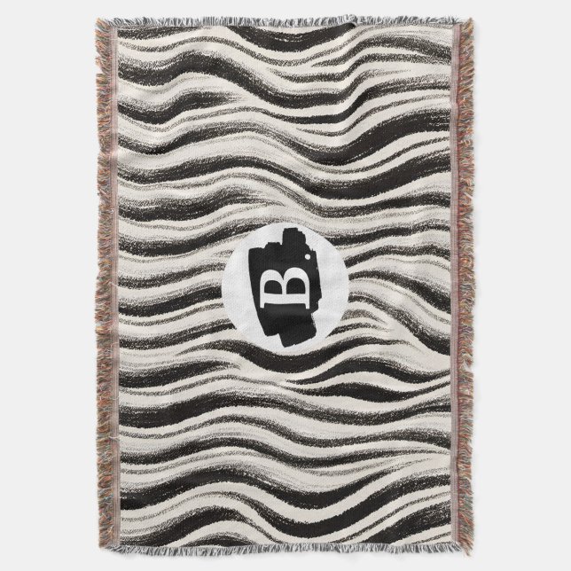 Personalisierte Zebra Stripe-Keule Decke (Vorderseite Vertikal)