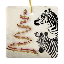 Personalisierte Zebras und Weihnachtsbäume in Ribb