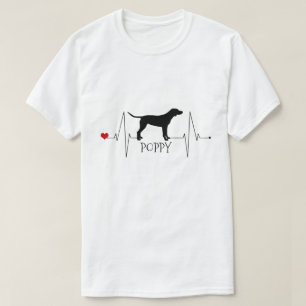Personalisierte Zeiger Liebe Mein Hund Herzschlag T-Shirt