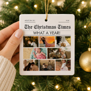 Personalisierte Zeitungsfoto-Hochschule Was für ei Ornament Aus Metall