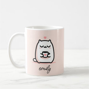 Personalisierte Zen-Katze - Niedliche Meditation d Kaffeetasse