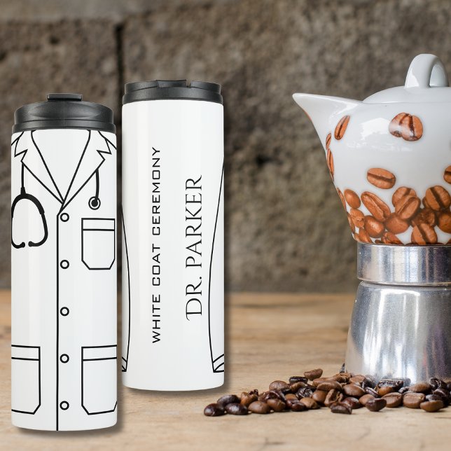 Personalisierte Zeremonie des neuen Arztes Thermosbecher (Von Creator hochgeladen)