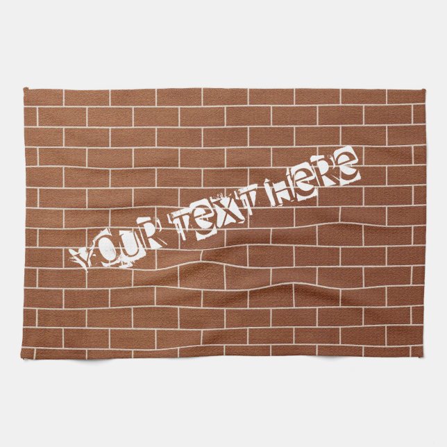Personalisierte Ziegelwand Küchentücher nach Maß (Horizontal)