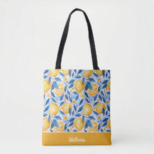 Personalisierte Zitronen-Tragetasche Tasche